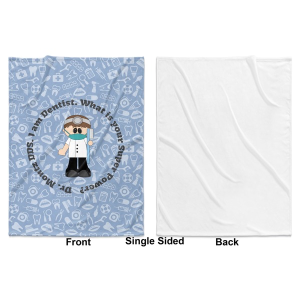 Dentist Baby Blanket (Single Side - Printed Front, White Back)