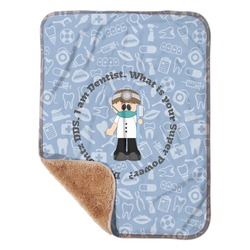 Dentist Sherpa Baby Blanket - 30" x 40" w/ Name or Text