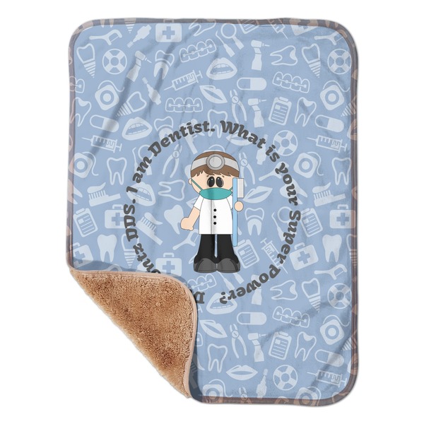 Custom Dentist Sherpa Baby Blanket - 30" x 40" w/ Name or Text