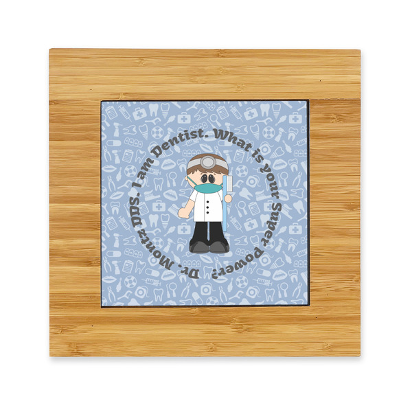 Custom Dentist Bamboo Trivet with Ceramic Tile Insert (Personalized)