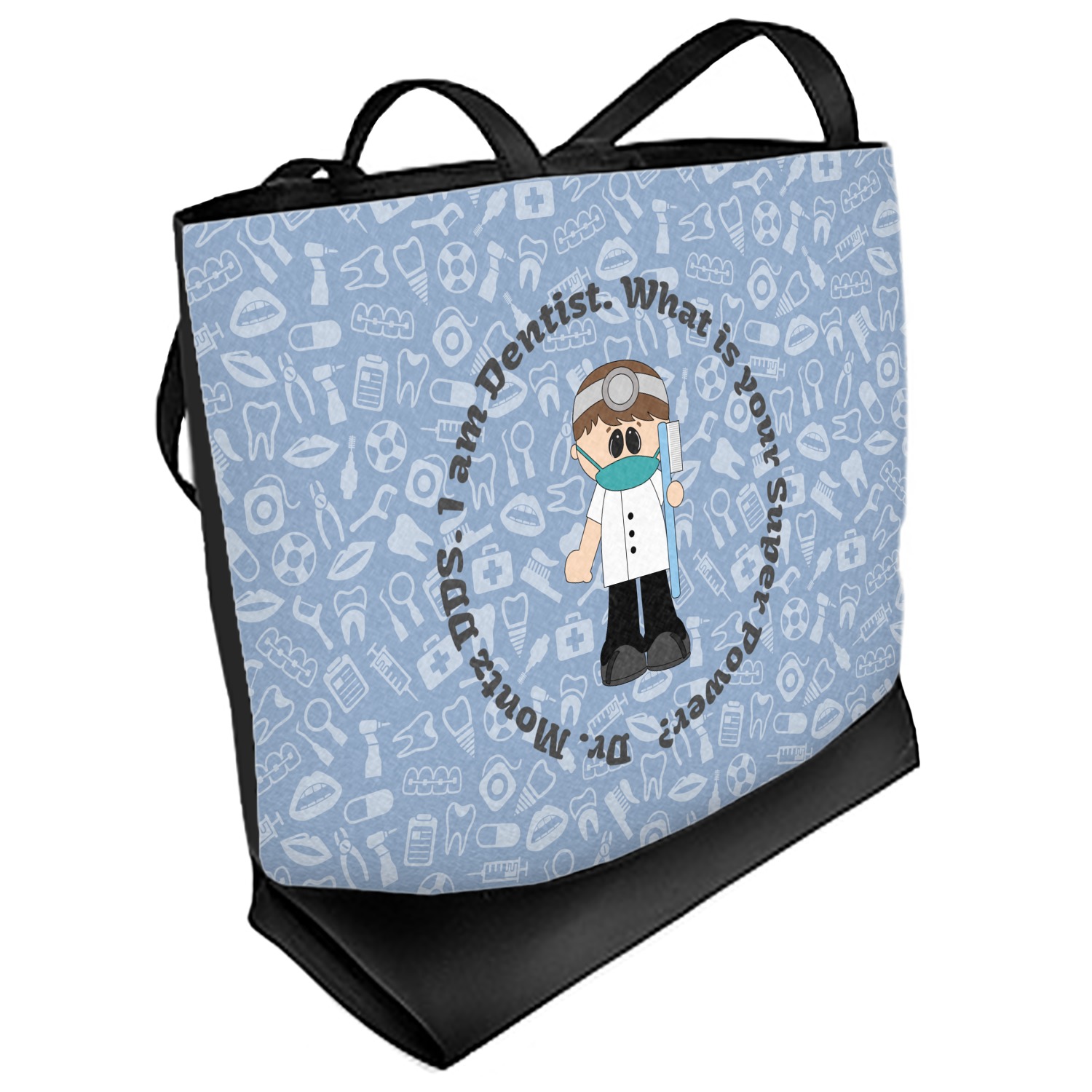 Dentist Beach Tote Bag Regular Front & Back (Personalized