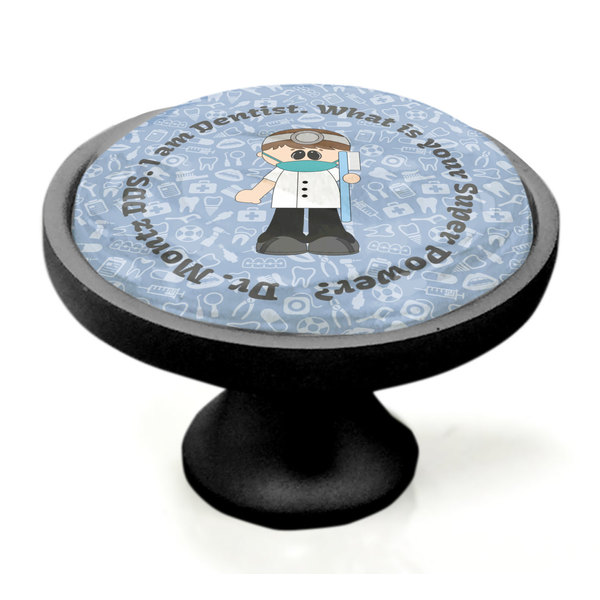 Dentist Black Custom Cabinet Knob (Side)