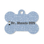 Dentist Bone Shaped Dog ID Tag - Small (Personalized)