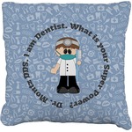 Dentist Faux-Linen Throw Pillow 26" (Personalized)