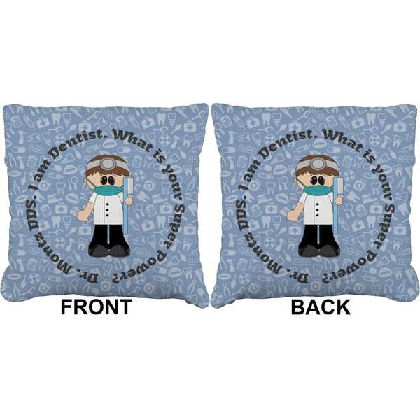 Dentist Burlap Pillow Approval
