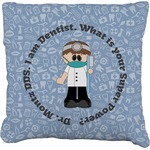 Dentist Faux-Linen Throw Pillow (Personalized)