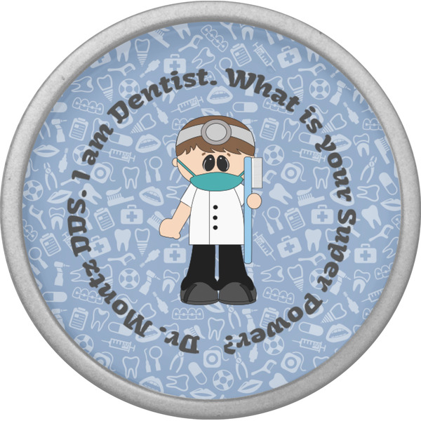 Dentist Cabinet Knob - Nickel - Front