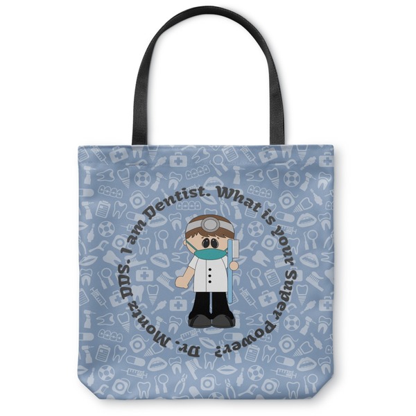 Custom Dentist Canvas Tote Bag - Large - 18"x18" (Personalized)