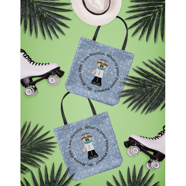 Dentist Canvas Tote Lifestyle Front and Back