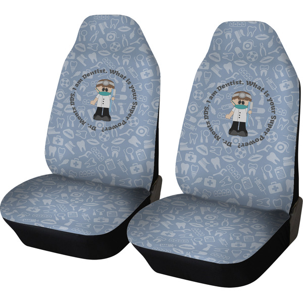 Custom Dentist Car Seat Covers (Set of Two) (Personalized)