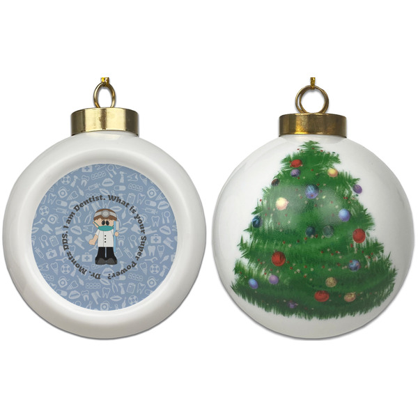 Dentist Ceramic Christmas Ornament - X-Mas Tree (APPROVAL)