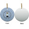 Dentist Ceramic Flat Ornament - Circle Front & Back (APPROVAL)