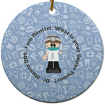 Dentist Round Ceramic Ornament w/ Name or Text