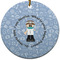 Dentist Round Ceramic Ornament w/ Name or Text