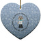 Dentist Ceramic Flat Ornament - Heart (Front)