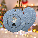 Dentist Ceramic Ornament w/ Name or Text