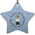 Dentist Star Ceramic Ornament w/ Name or Text