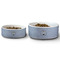 Dentist Ceramic Dog Bowls - Size Comparison