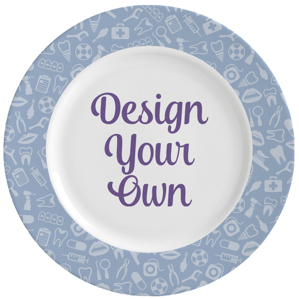 Custom Dentist Ceramic Dinner Plates (Set of 4) (Personalized)