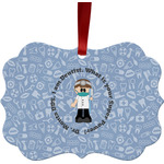 Dentist Metal Frame Ornament - Double Sided w/ Name or Text