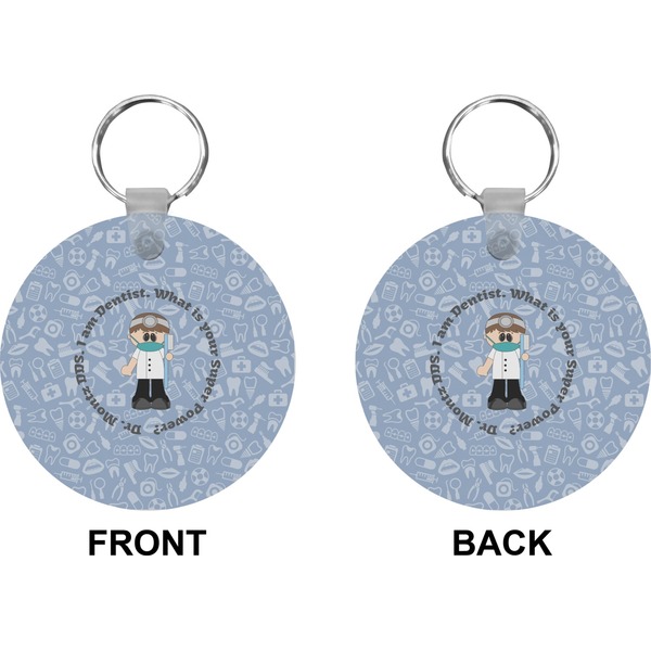 Dentist Circle Keychain (Front + Back)
