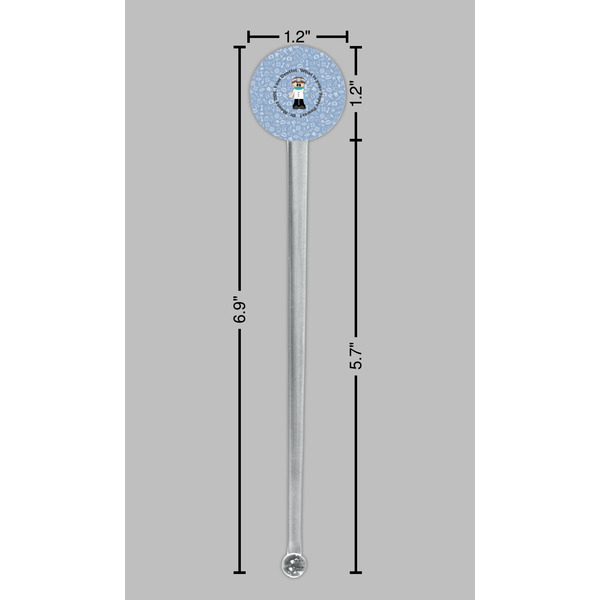Dentist Clear Plastic 7" Stir Stick - Round - Dimensions