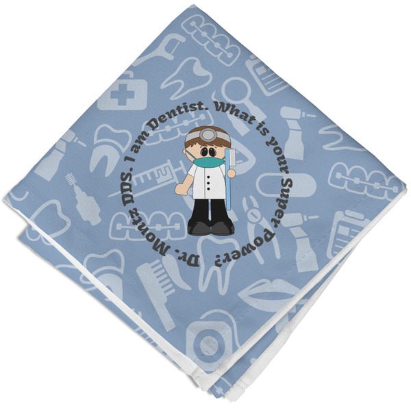 Custom Dentist Cloth Cocktail Napkin - Single w/ Name or Text