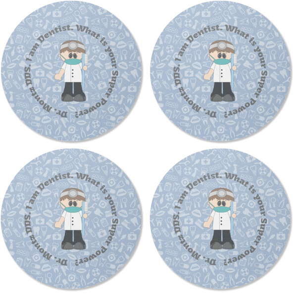 Dentist Coaster Round Rubber Back - Apvl