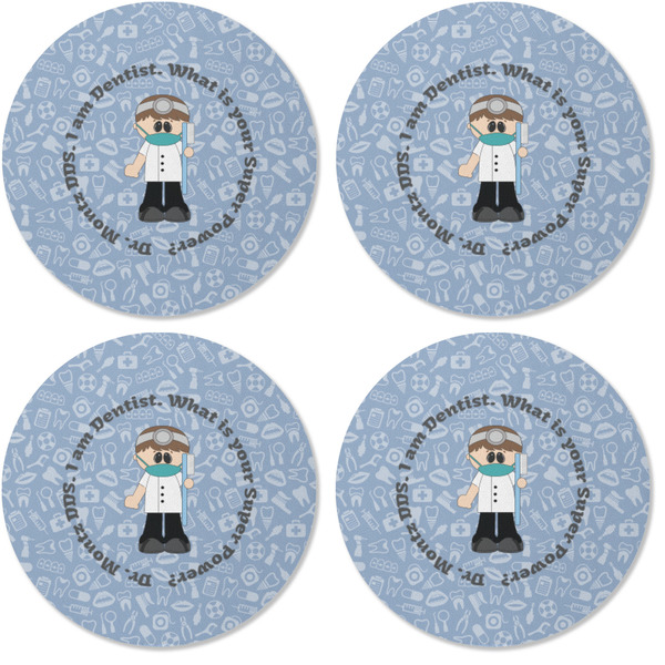 Dentist Coaster Round Rubber Back - Apvl