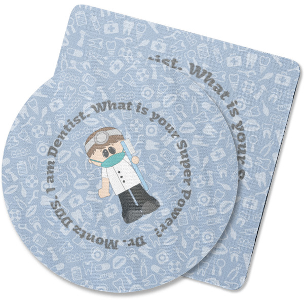 Custom Dentist Rubber Backed Coaster (Personalized)