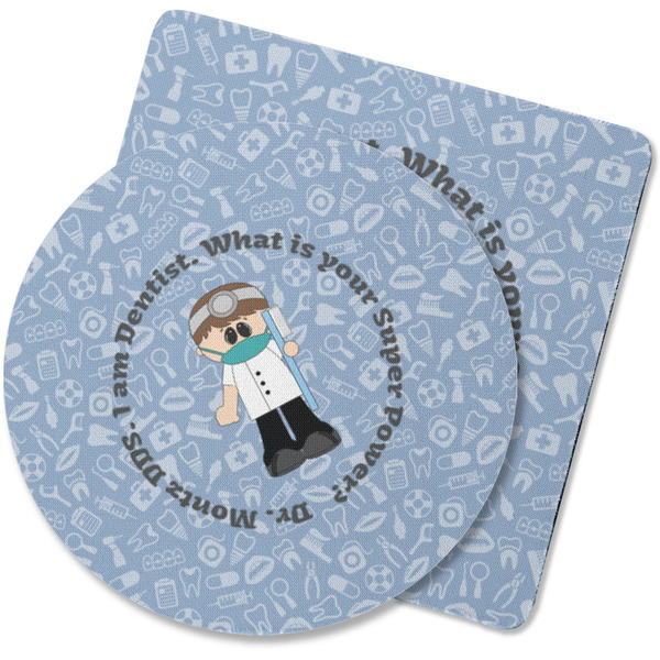 Custom Dentist Rubber Backed Coaster (Personalized)