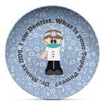 Dentist Microwave Safe Plastic Plate - Composite Polymer (Personalized)