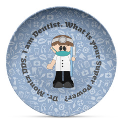 Dentist Microwave Safe Plastic Plate - Composite Polymer (Personalized)