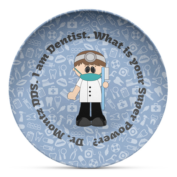 Custom Dentist Microwave Safe Plastic Plate - Composite Polymer (Personalized)