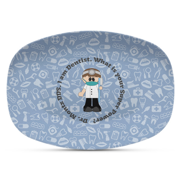 Custom Dentist Plastic Platter - Microwave & Oven Safe Composite Polymer (Personalized)