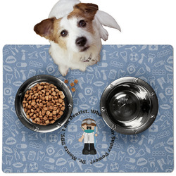 Dentist Dog Food Mat - Medium w/ Name or Text