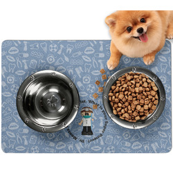 Dentist Dog Food Mat - Small w/ Name or Text