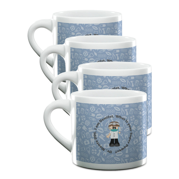 Custom Dentist Double Shot Espresso Cups - Set of 4 (Personalized)