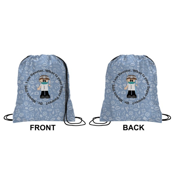 Dentist Drawstring Backpack Front & Back Small