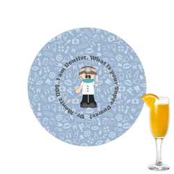 Dentist Printed Drink Topper - 2.15" (Personalized)