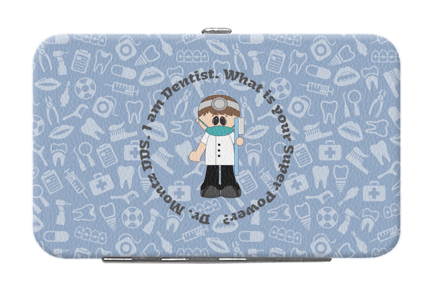 Dentist Genuine Leather Small Framed Wallet Personalized