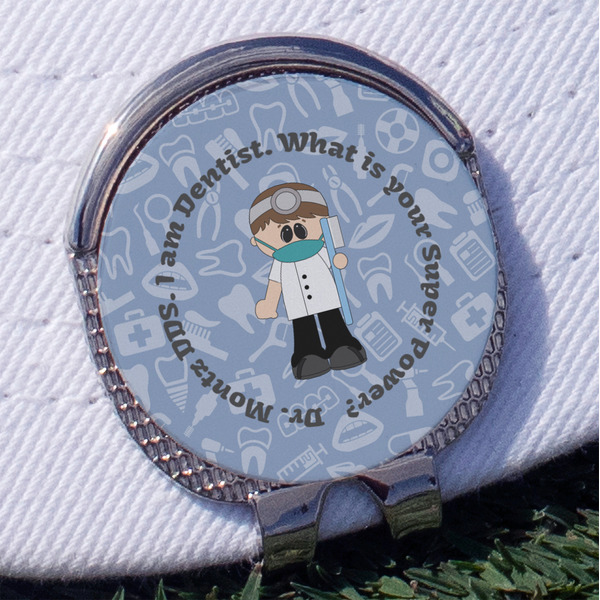 Custom Dentist Golf Ball Marker - Hat Clip