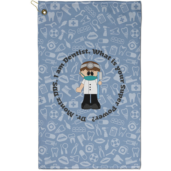 Custom Dentist Golf Towel - Poly-Cotton Blend - Small w/ Name or Text