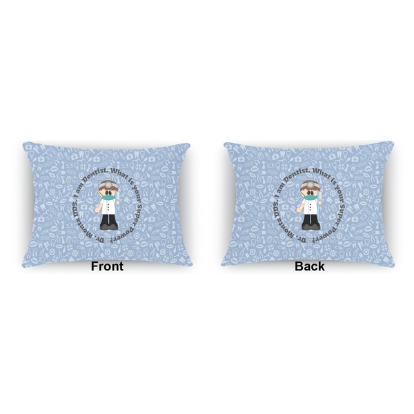 Dentist  Indoor Rectangular Burlap Pillow (Front and Back)