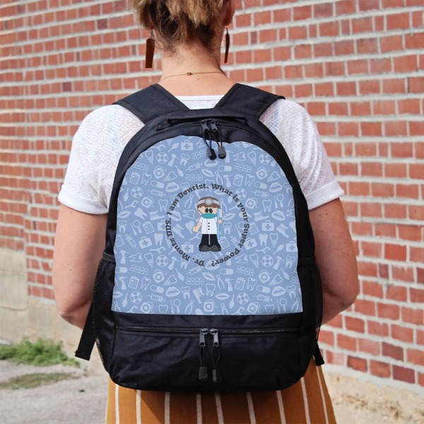 Dentist Large Backpack - Black - On Back