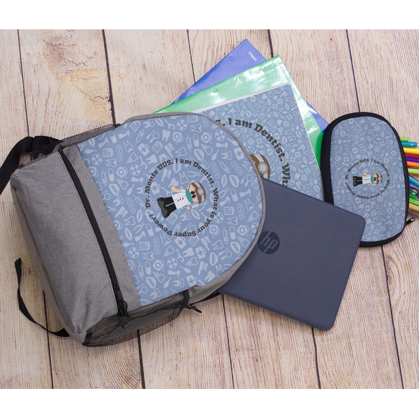 Dentist Large Backpack - Gray - With Stuff