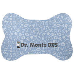 Dentist Bone Shaped Dog Food Mat (Large) (Personalized)