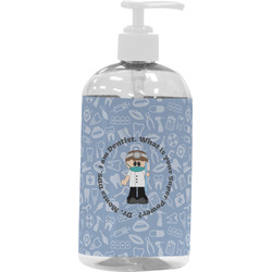 Dentist Plastic Soap / Lotion Dispenser (16 oz - Large - White) (Personalized)