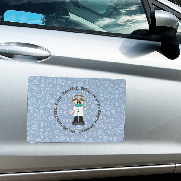 Dentist Large Rectangle Car Magnets- In Context