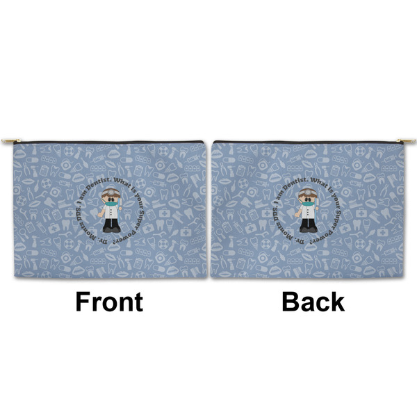 Dentist Large Zipper Pouch Approval (Front and Back)